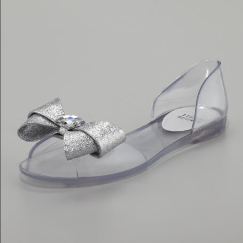 Stuart Weitzman Gemini Jelly Bow Flats - Picture 2 of 8